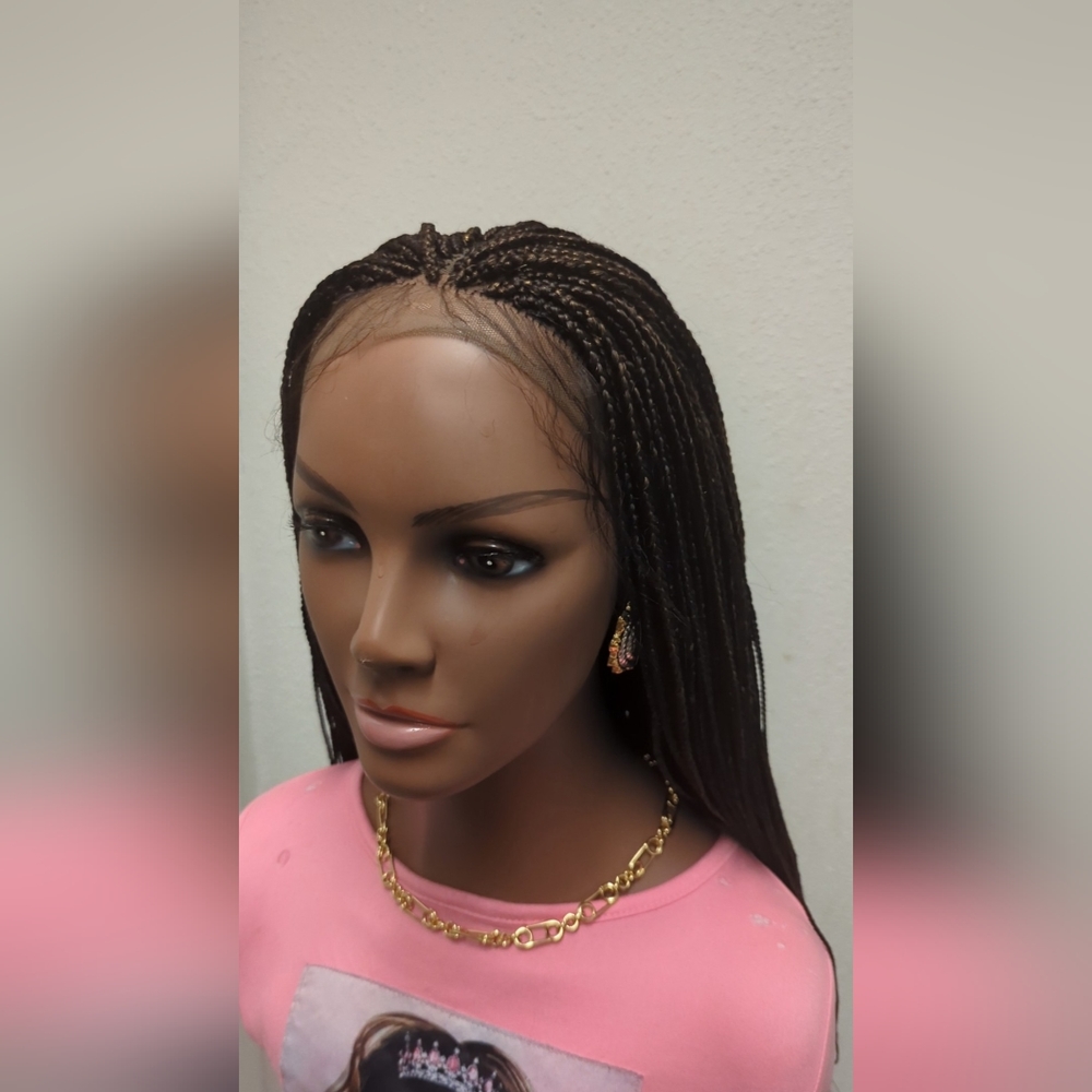 Full frontal lace braid wig